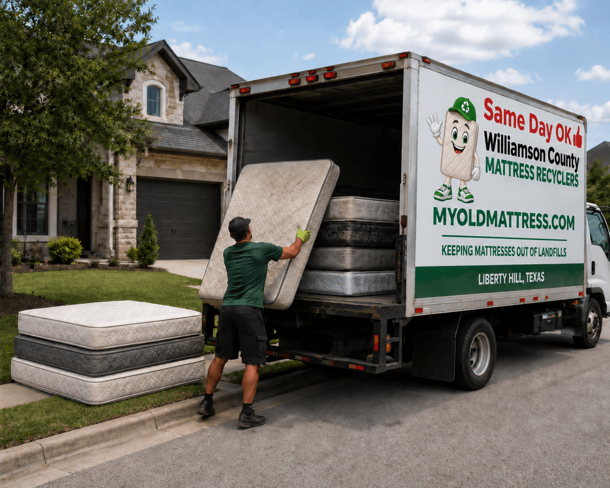 Williamson County Mattress Recyclers curbside pickup in Hutto